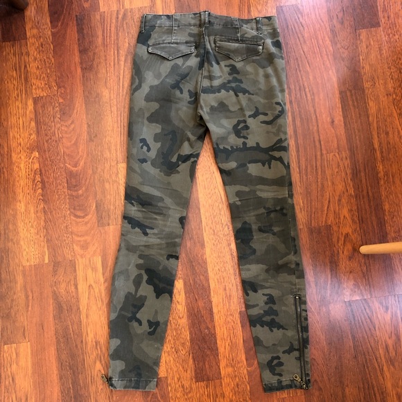 Zara army print skinny jeans with zipper details - Picture 4 of 7